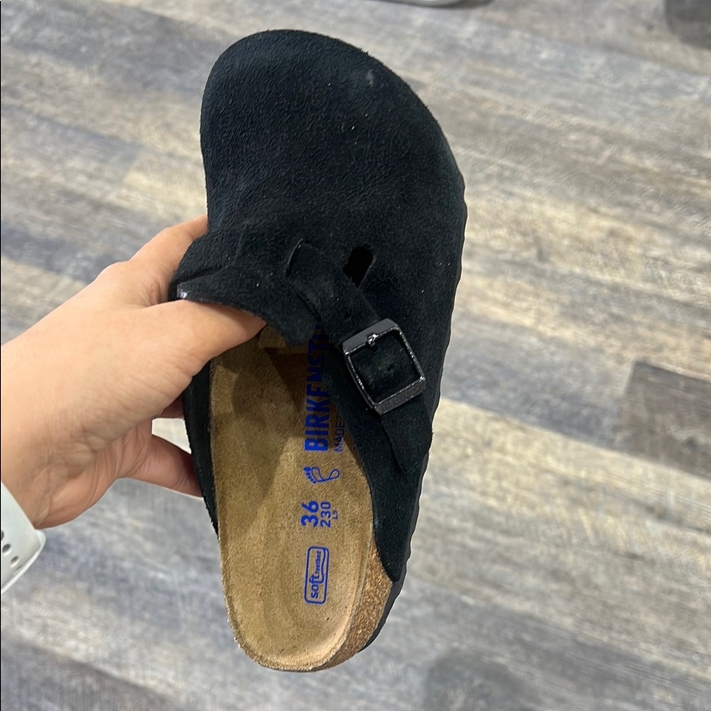 Birkenstock Black Suede Clogs